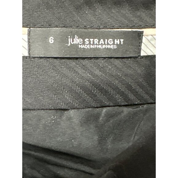 Ann Taylor LOFT Julie STRAIGHT Black Polyester Rayon Blend Dress Pants Sz 6 - Picture 9 of 12